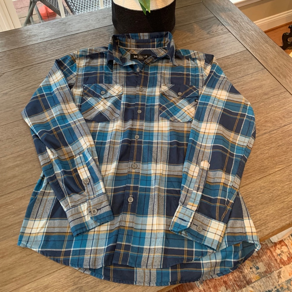 Marmot Soft Button Down Plaid Shirt
